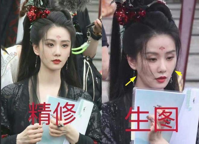 36岁刘诗诗广告状态引争议，生图眼窝凹陷瘦脱相