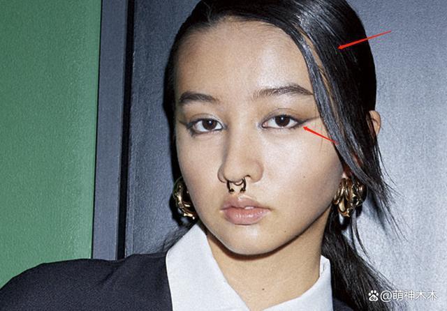 木村光希硬照翻车，发型贴头皮妆感显脏，鼻环透视装一言难尽