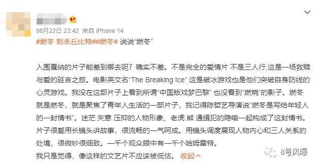 《燃冬》票房惨淡口碑成迷：是文艺片还是烂片？