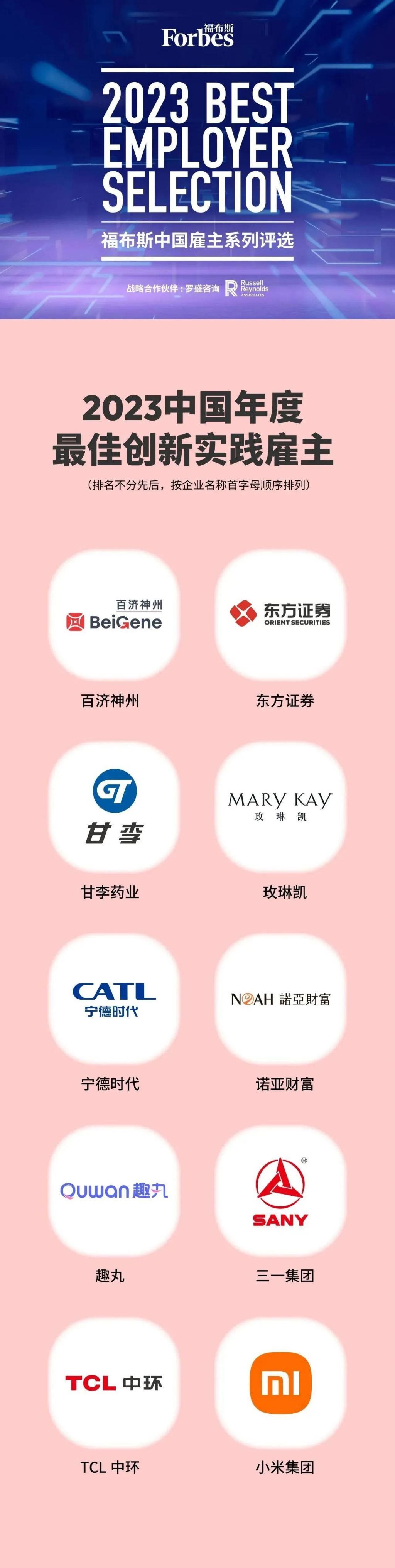 2023 福布斯中国・最佳雇主评选公布，联想、蚂蚁等集团上榜