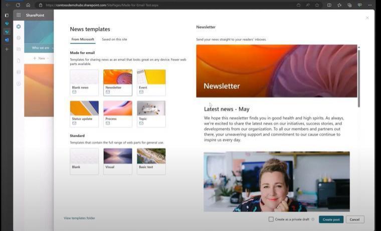 微软 SharePoint 新特性：能以邮件方式向目标发送新闻内容