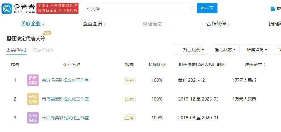 网传宋祖儿遭实名举报偷税漏税 名下多家公司已注销