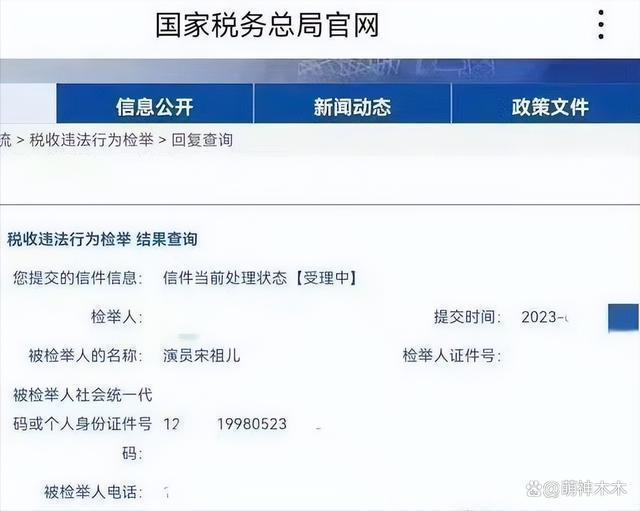 宋祖儿税务风波升级！官方将正式介入调查，工作室迟迟不回应