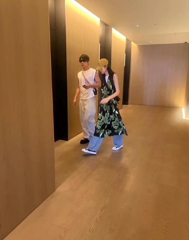 网友酒店偶遇井柏然刘雯 打扮休闲游日本