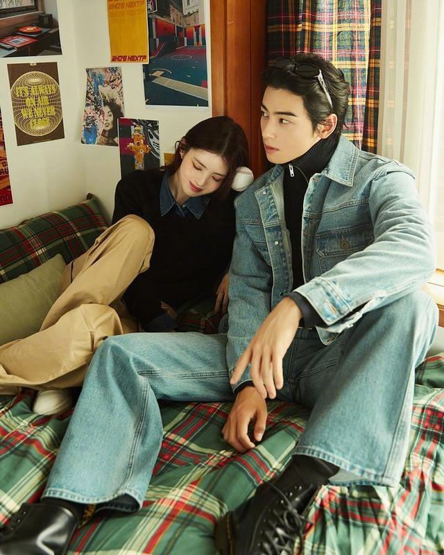 韩国两大神颜同框！车银优韩素希拍画报男帅女美超养眼