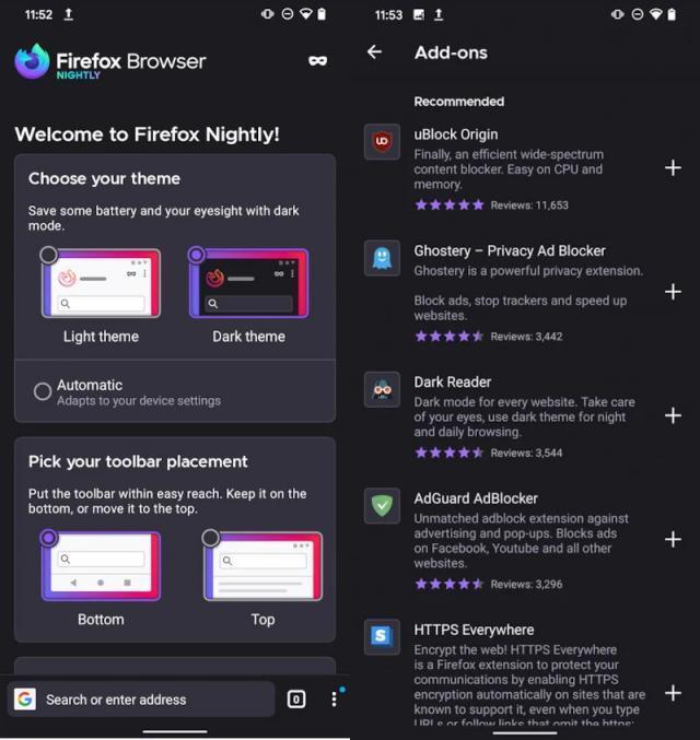 火狐浏览器的安卓版进行了重大升级：支持桌面端扩展程序