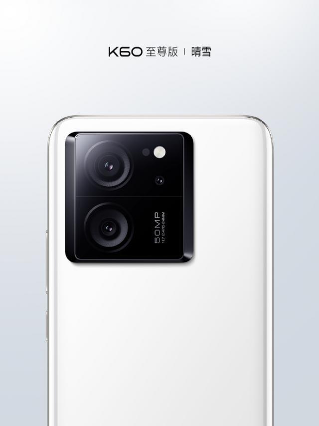 小米 Redmi K60 至尊版手机“晴雪”配色公布，陶瓷质感纯白后盖