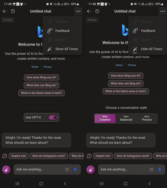 微软“必应聊天比GPT-4好”遭自打脸，必应聊天悄然添加GPT-4开关