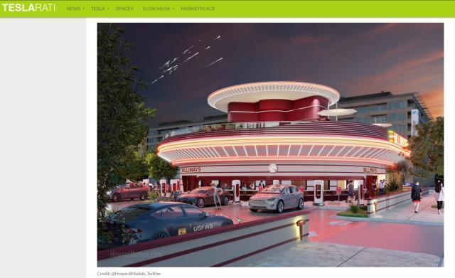 赛博版“得来速”，特斯拉获准在洛杉矶建造“超充站餐厅”