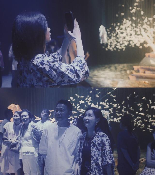 刘雅瑟谢霆锋一起参加刘德华艺术展 感受多元多彩世界