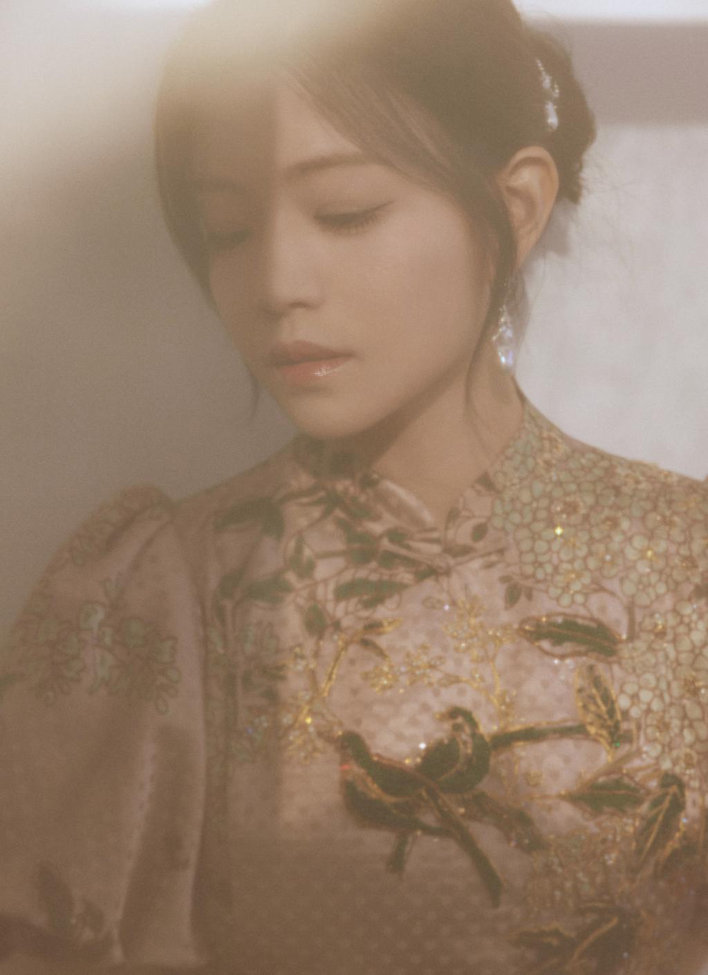 陈妍希国风造型温柔迷人 光影下侧颜精致