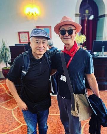杨凡晒与李安合照 两人威尼斯电影节偶遇同框