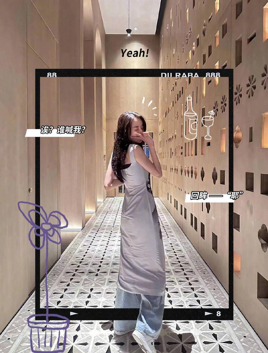 迪丽热巴晒彩绘plog 趣味教学拍照姿势