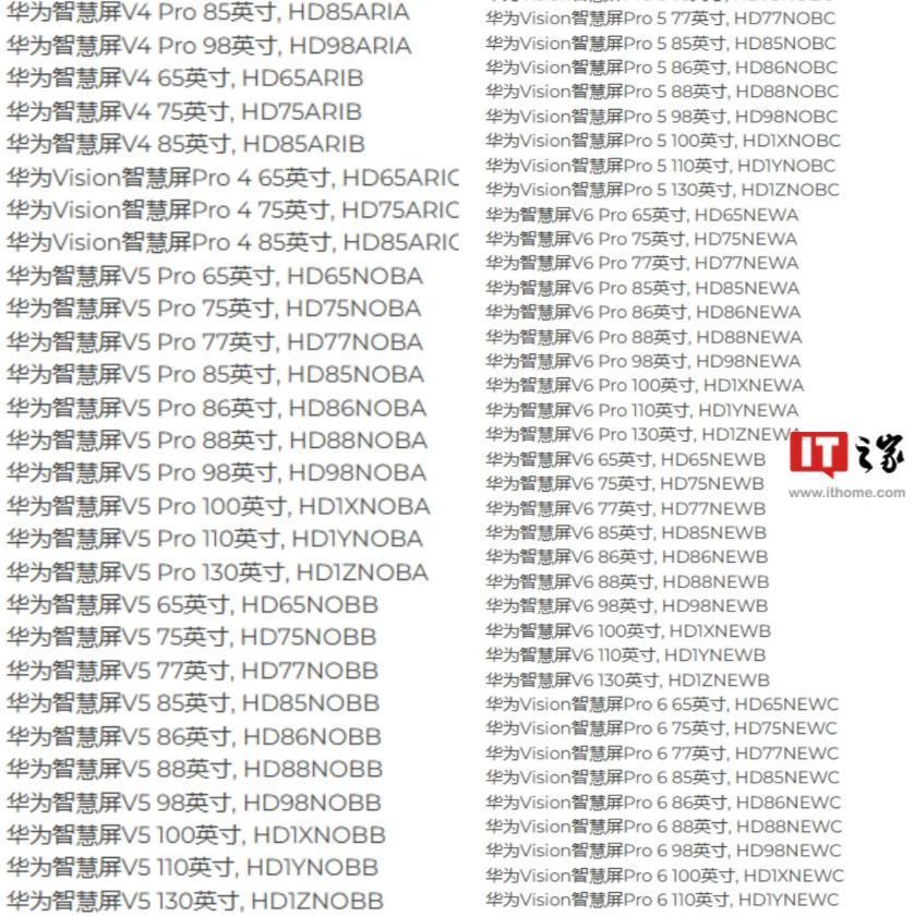 华为 85 英寸智慧屏通过 3C 认证，消息称为新系列产品