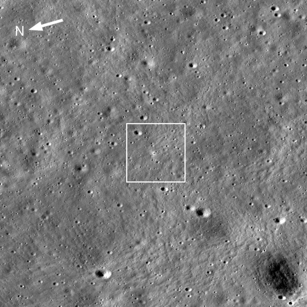 NASA 月球勘测轨道飞行器拍到印度月船三号着陆器照片