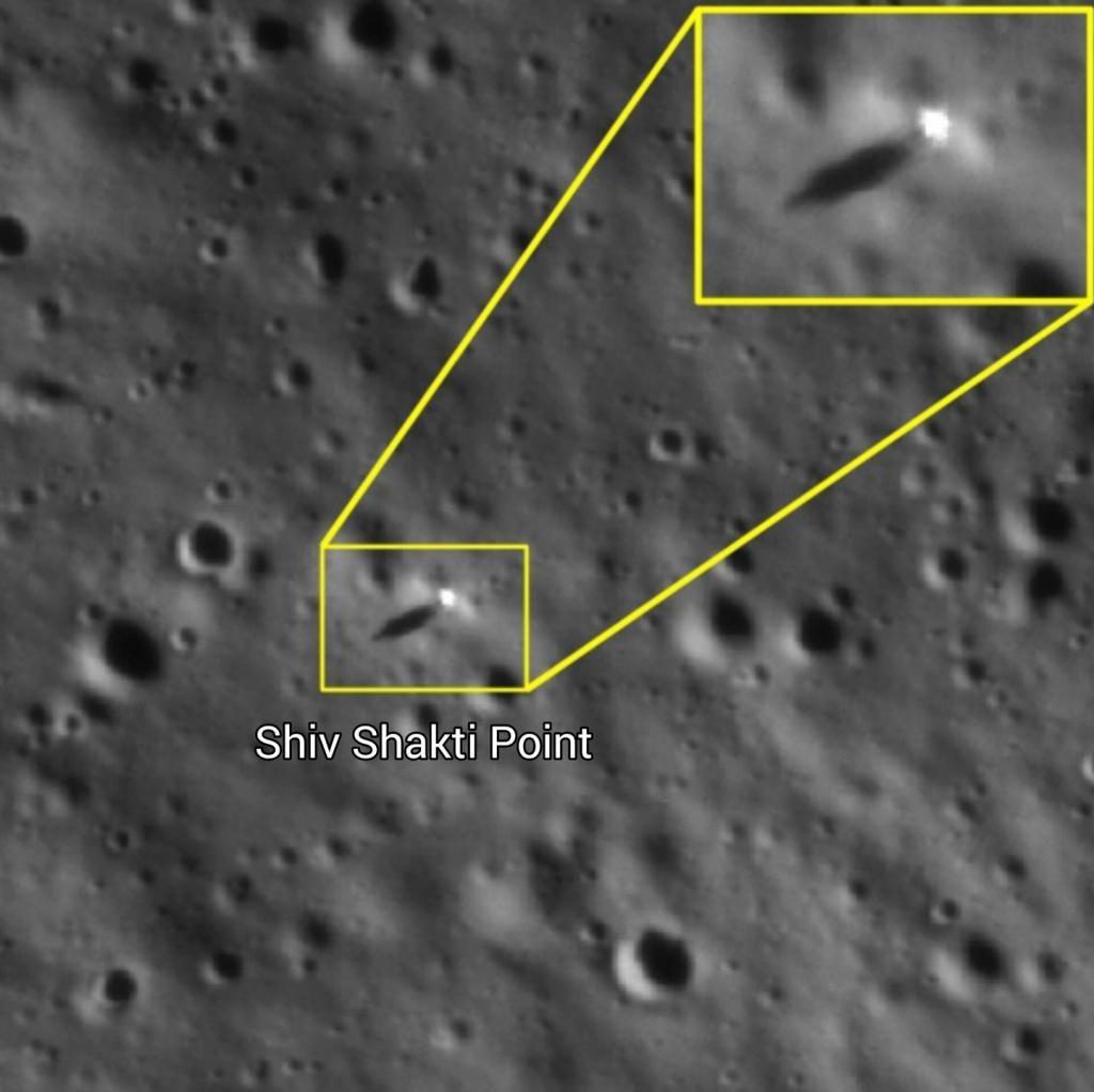 NASA 月球勘测轨道飞行器拍到印度月船三号着陆器照片