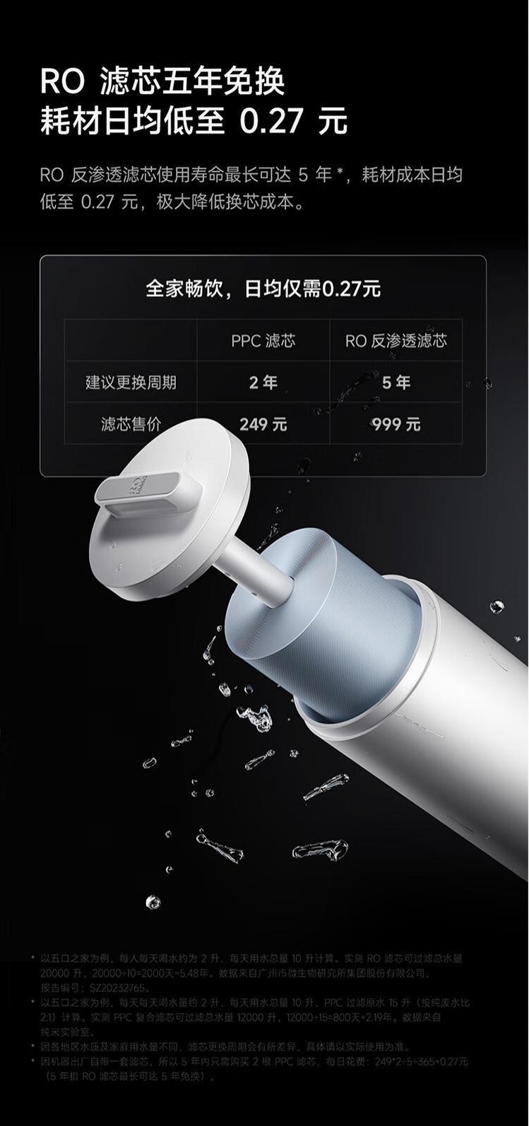 小米推出米家加热直饮净水器 Q1000G，首发价 3399 元