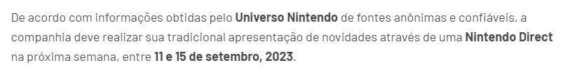 消息称任天堂下周将举办新一期直面会，具体内容暂不明确