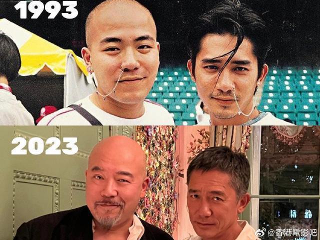 黄伟文晒与梁朝伟伦敦相聚照 两人30年后再聚引回忆杀