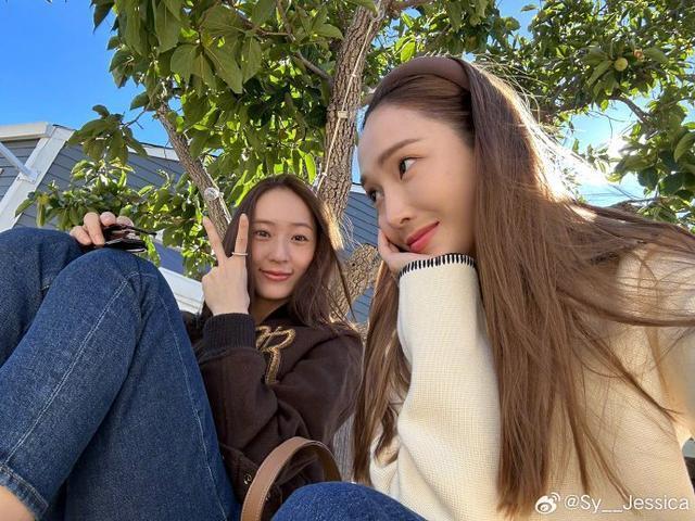 郑秀妍分享与妹妹郑秀晶合照 两人拿红酒杯贴贴好养眼