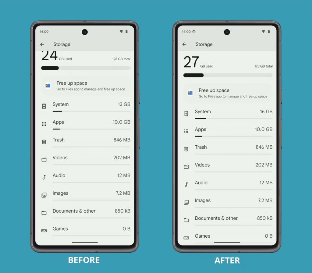 Android 系统被指存储空间计算存逻辑错误，所用单位也有问题