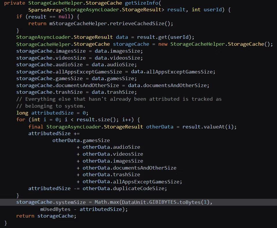 Android 系统被指存储空间计算存逻辑错误，所用单位也有问题