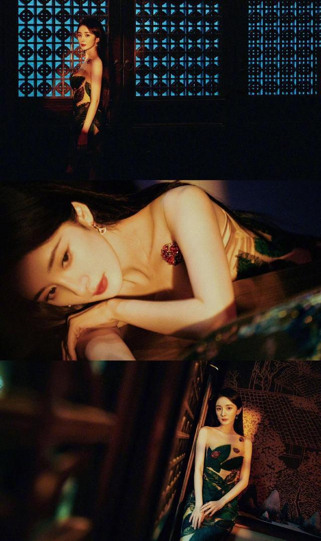 杨幂37岁生日大片 烈焰红唇眼眸如刃宛若冷艳玫瑰