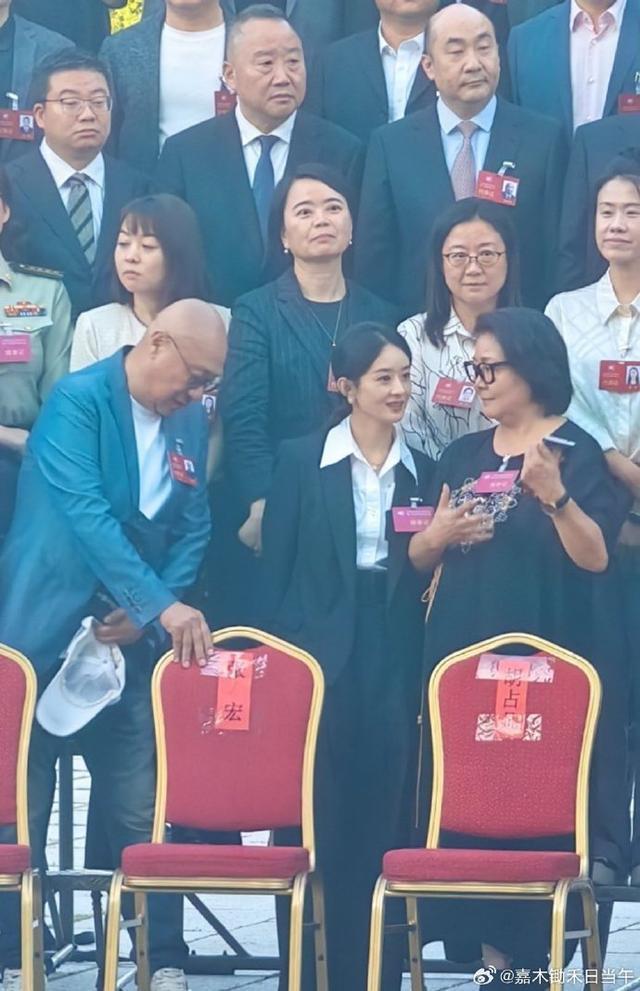 赵丽颖参加中国电视艺术家协会会议 穿一身正装端庄优雅