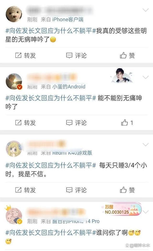 向佐发文谈 “努力”，直言自己不躺平，疑似暗讽李佳琦