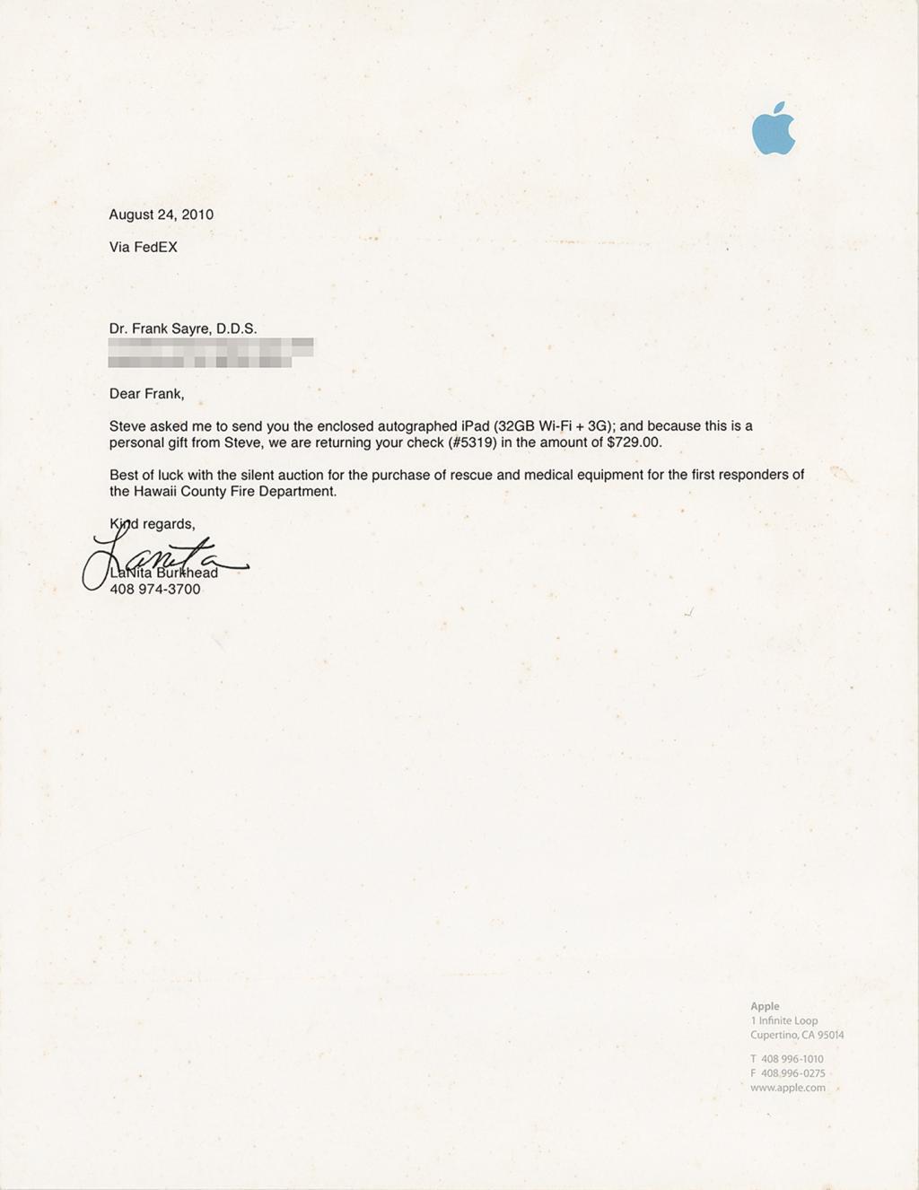 乔布斯亲笔签名的罕见 iPad 即将拍卖