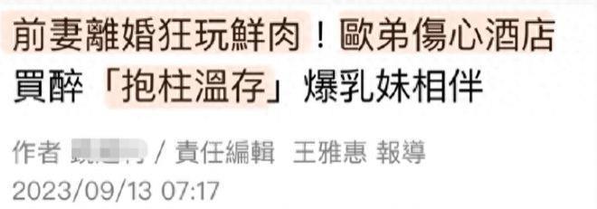 欧弟深夜买醉，蹲路边抱柱子显凄惨，前妻刚被拍与小鲜肉暧昧