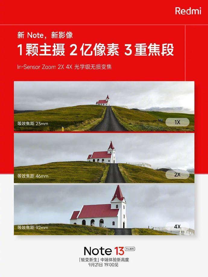 小米 Redmi Note13 Pro系列支持 OIS   EIS 双防抖，4 倍无损变焦