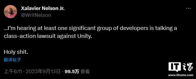消息称 Unity 引擎“互相矛盾的服务条款”将招致集体诉讼
