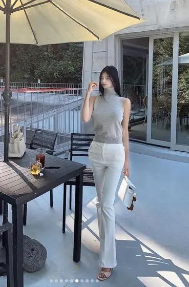 韩国网红p图过猛，迷你头 九头身身材，网友：有点诡异