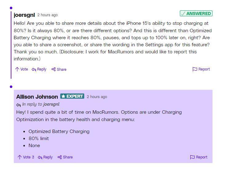 苹果 iPhone 15 / Pro 机型引入新电池选项：日常充电上限 80%