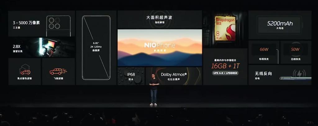 蔚来 NIOPhone 手机正式亮相：骁龙 8 Gen 2 领先版、50MP 三主摄