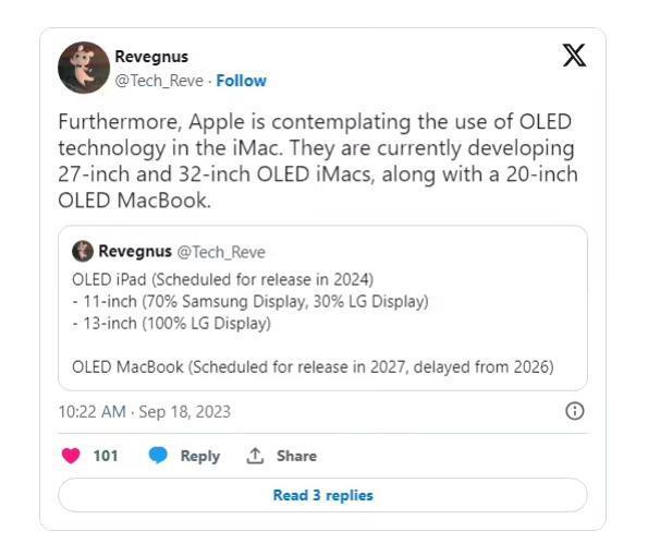 全线普及OLED，苹果要出手了