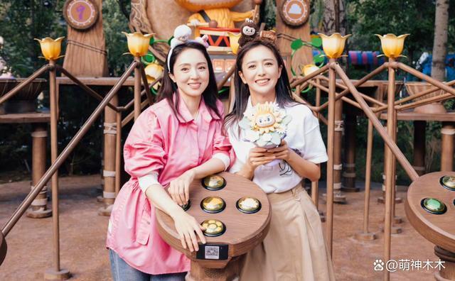 佟丽娅霍思燕董璇同游乐园，暴露真实状态，幸不幸福一目了然