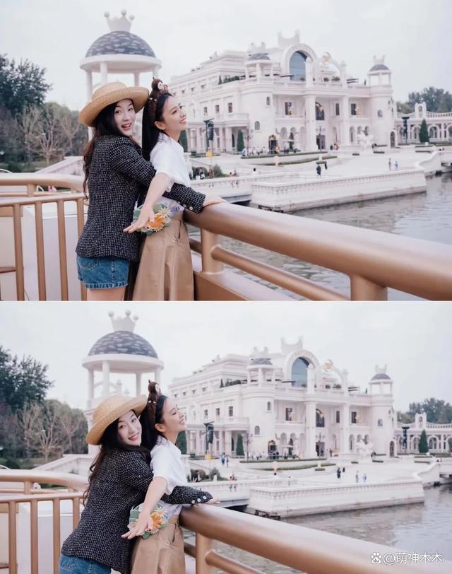 佟丽娅霍思燕董璇同游乐园，暴露真实状态，幸不幸福一目了然