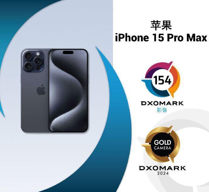 苹果 iPhone 15 Pro Max DXOMARK 影像分数出炉：154 分排名第二