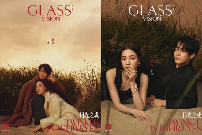 于适娜然合体登《芭莎男士》十月刊封面，男材女貌太配了！