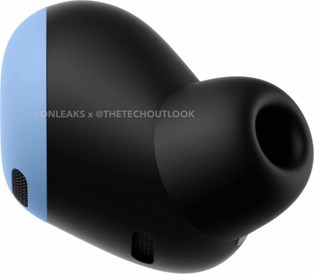 谷歌 Pixel Buds Pro 瓷白和天蓝两种颜色耳机渲染图曝光