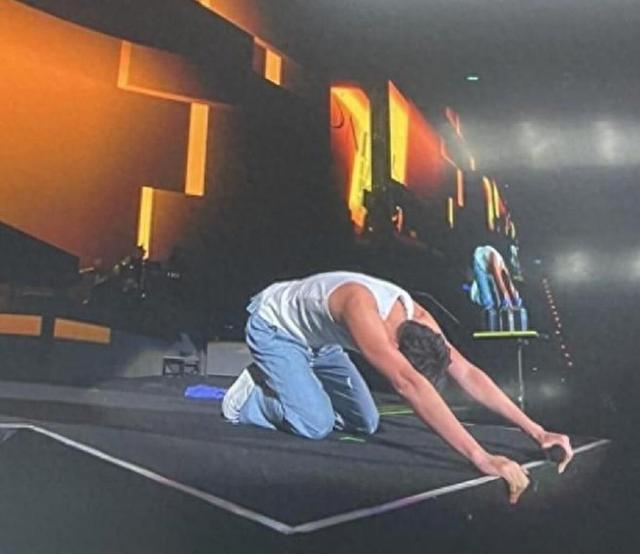 王力宏台北演唱会情绪激动 双膝跪地哽咽到说不出话