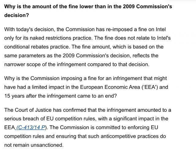 因滥用芯片市场支配地位，英特尔被欧盟处以4亿美元罚款