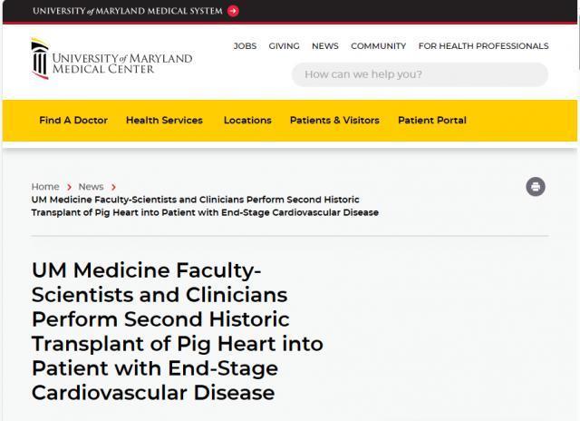 美国医师完成全球第二例转基因猪心脏移植手术，患者术后恢复较好
