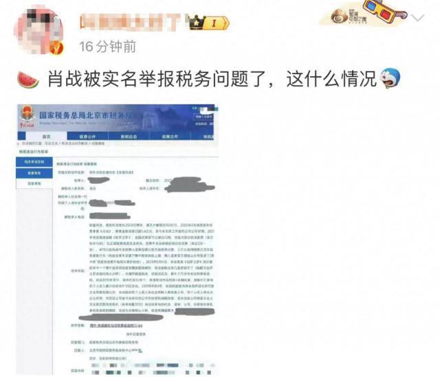 网友实名检举肖战偷逃税，列举多项疑点税务局已受理，真假仍难辨