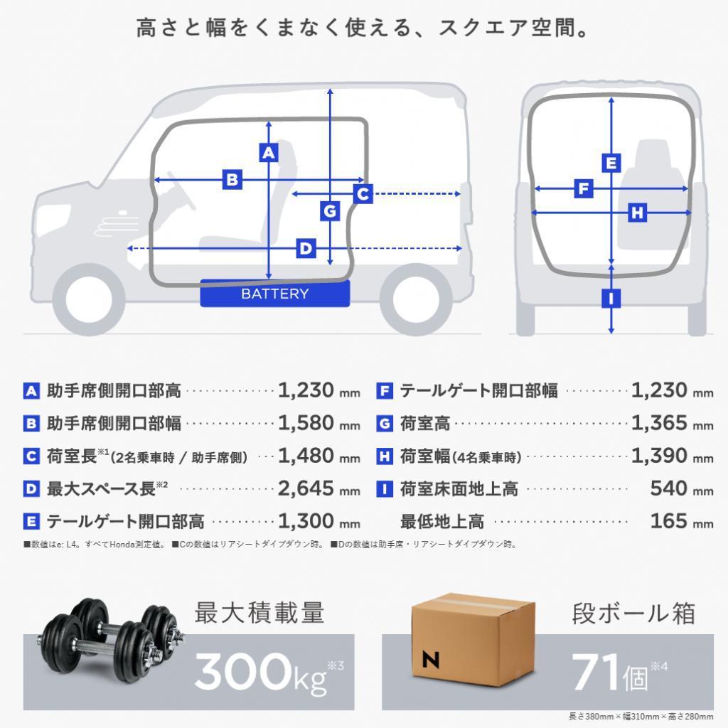 本田 N-VAN e: 纯电小货车在日本发布，续航 210 公里