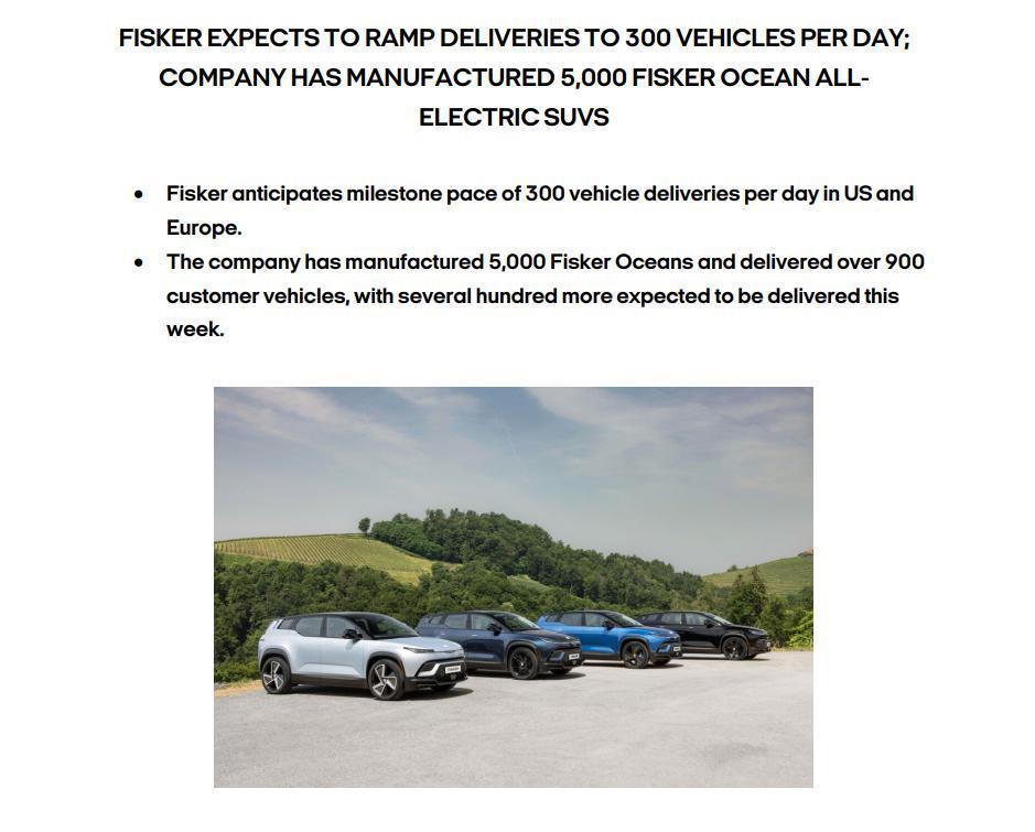 美国造车新势力Fisker预计今年产量2-2.3万辆