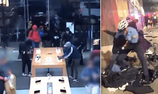 美国蒙面劫匪洗劫苹果店，苹果禁用失窃设备，劫匪生气怒砸设备