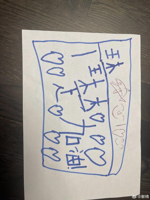 家有迷弟！谢楠两个儿子追看亚运 戴发带画画为王楚钦应援